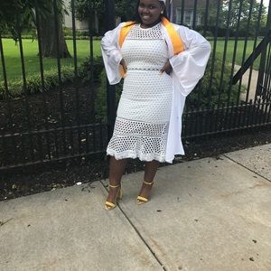 White midi dress worn once